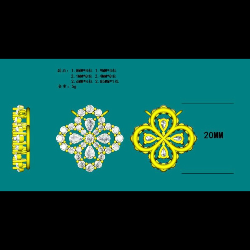 Diamond loop pendant - Picture 5 of 5